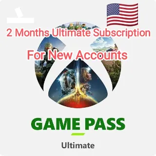 Xbox Game Pass Ultimate 2 Month USA instant Delivery New Accounts