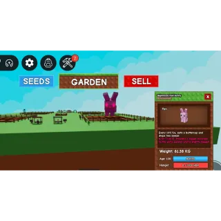 Huge Nightmare Pink Bunny 60/61 KG+ Grow A Garden