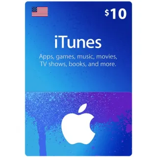 $10.00 iTunes Gift Card US