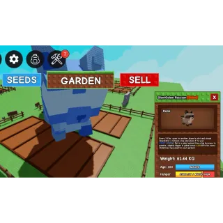 Huge Giant Golem Raccoon 60/61 kg+ Grow A Garden