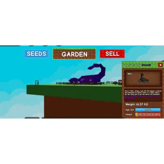 Venom Giant Scorpion 61.57 KG Grow a Garden