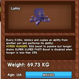 Huge 15 Sec Hyper Hunger Mimic Octopus 69kg+ Grow A Garden