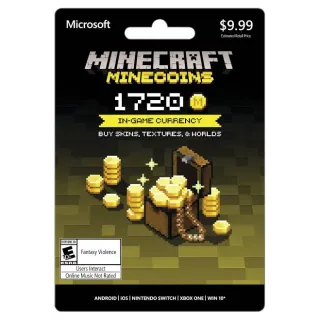 Minecraft 1720 Minecoins Pack Instant Delivery