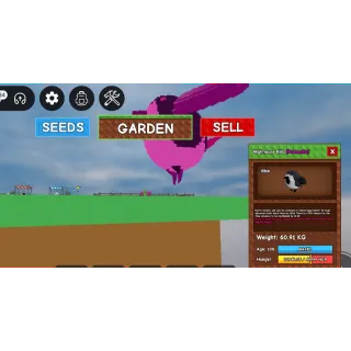 Huge Nightmare Birb 60/61KG+ Grow A Garden