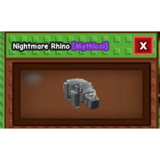 Nightmare Rhino Grow a garden