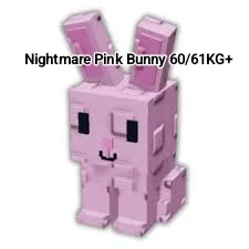 Huge Nightmare Pink Bunny 60/61 KG+ Grow A Garden