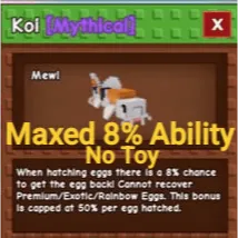 Koi fish max 8% Grow A Garden