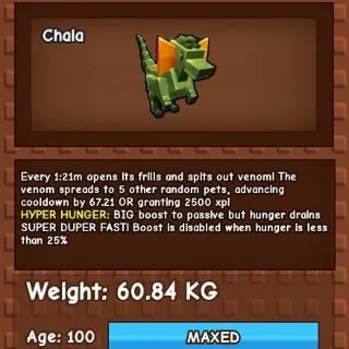 Huge Hyper Hunger Dilophosaurus 60/61 KG+ Grow A Garden