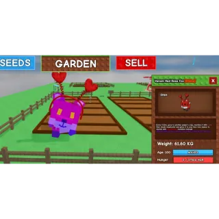 Huge Venom Red Rose Fox 60/61KG+ Grow A Garden