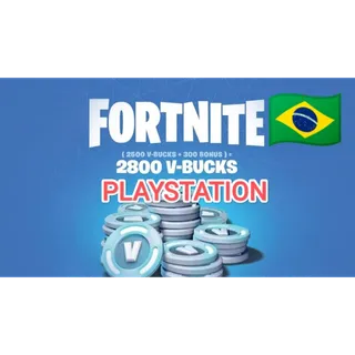 2800 VBucks Fortnite Brazil PlayStation Gift Card fast Delivery 