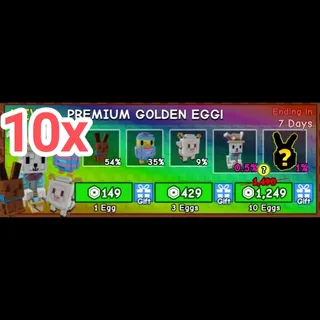 10x Premium Golden Eggs Grow A Garden