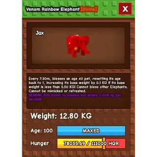 Venom Rainbow Elephant 12.80 kg Grow A Garden