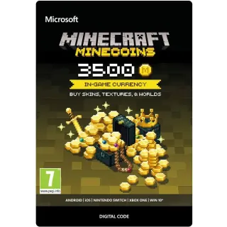 Minecraft 3500 Minecoins Pack Instant Delivery