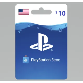 $10.00 PlayStation Store USA Gift Card