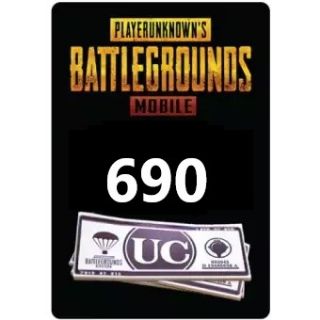 PUBG | 690 UC deliverd on id