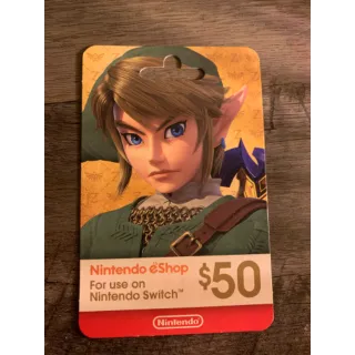 $50.00 Nintendo eShop