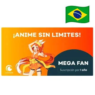 Crunchyroll Mega Fan 12 Month (BRAZIL)