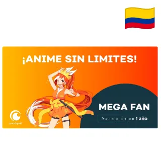 Crunchyroll Mega Fan 12 Months (COLOMBIA)