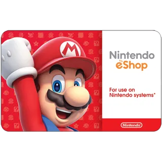 $50.00 Nintendo eShop Gift Card USA 