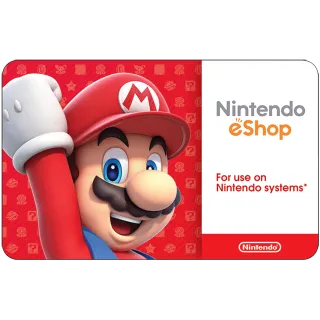 $20.00 Nintendo eShop Gift Card USA 