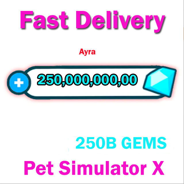 250b Gems Pet Sim X Pet Simulator X Game Items Gameflip