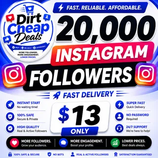 Instagram Followers 20,000 (BEST DEAL) (Global)