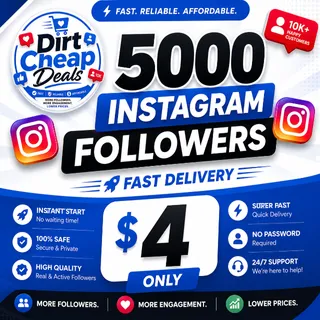Instagram Followers 5,000 (BEST DEAL) (Global)