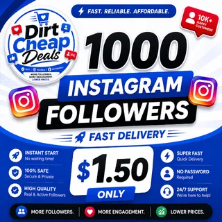 Instagram Followers 1,000 (BEST DEAL) (Global)