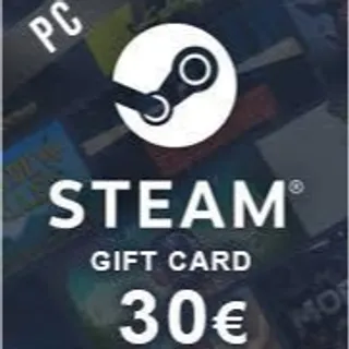 30€ Steam Wallet Gift Card - EUROPE 🇪🇺 / EUR ONLY - Auto-Delivery 