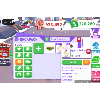 Bucks & Age Up Portions and Ginger bread