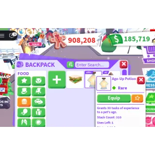 Bucks & Age Up Portions and Ginger bread