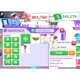 Bucks & Age Up Portions and Ginger bread