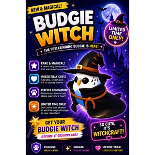 Budgie Witch  Neon