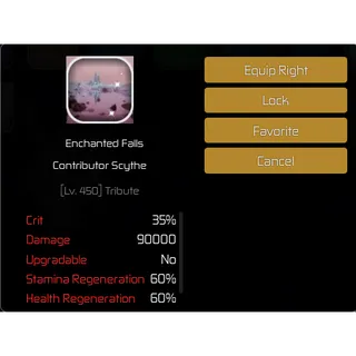 Scythe Enchanted falls 