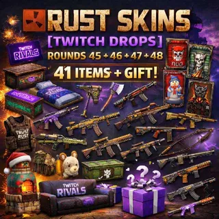 RUST SKINS |TWITCH Drops| Rounds 45+46+47+48 | 45 ITEMS