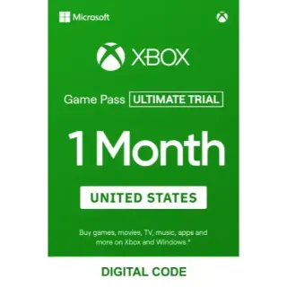 XBOX GAME PASS ULTIMATE - 1 MONTH US 