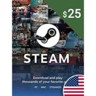 $25.00 STEAM GIFT CARD