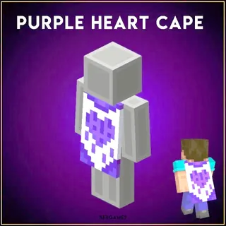 Minecraft PURPLE HEART CAPE