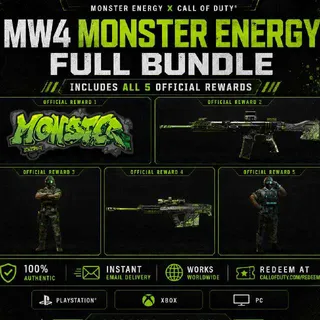 Modern Warfare 4 monster Energy Full Set