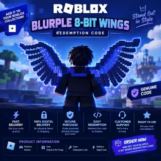 Roblox Blurple 8-Bit Wings