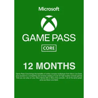 Xbox Game Pass Core 12 Months