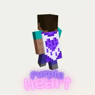 Minecraft Purple Heart Cape