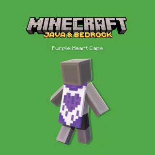 Minecraft Purple Heart Cape (Java + Bedrock Edition)