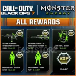 Monster Energy FULL SET COD BLACKOPS 7