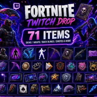FORTNITE | TWITCH DROP | 71 ITEMS/SKINS/WRAPS