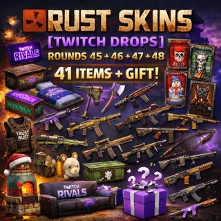 RUST SKINS |TWITCH Drops| Rounds 45+46+47+48 | 51 ITEMS