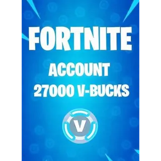 Fortnite 27000 Vbucks GLOBAL V-BUCKS 