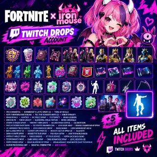 FORTNITE | TWITCH DROP | 58 ITEMS/SKINS/WRAPS