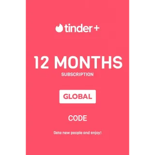 TINDER PLUS 12 MONTHS