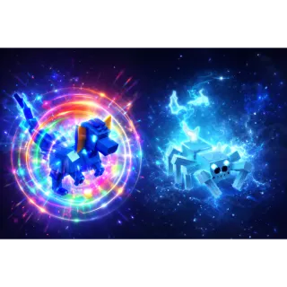 HUGE RAINBOW HATCHED DILOPHOSAURUS 60KG+ AND HUGE GHOSTLY SPIDER 60KG+ BUNDLE